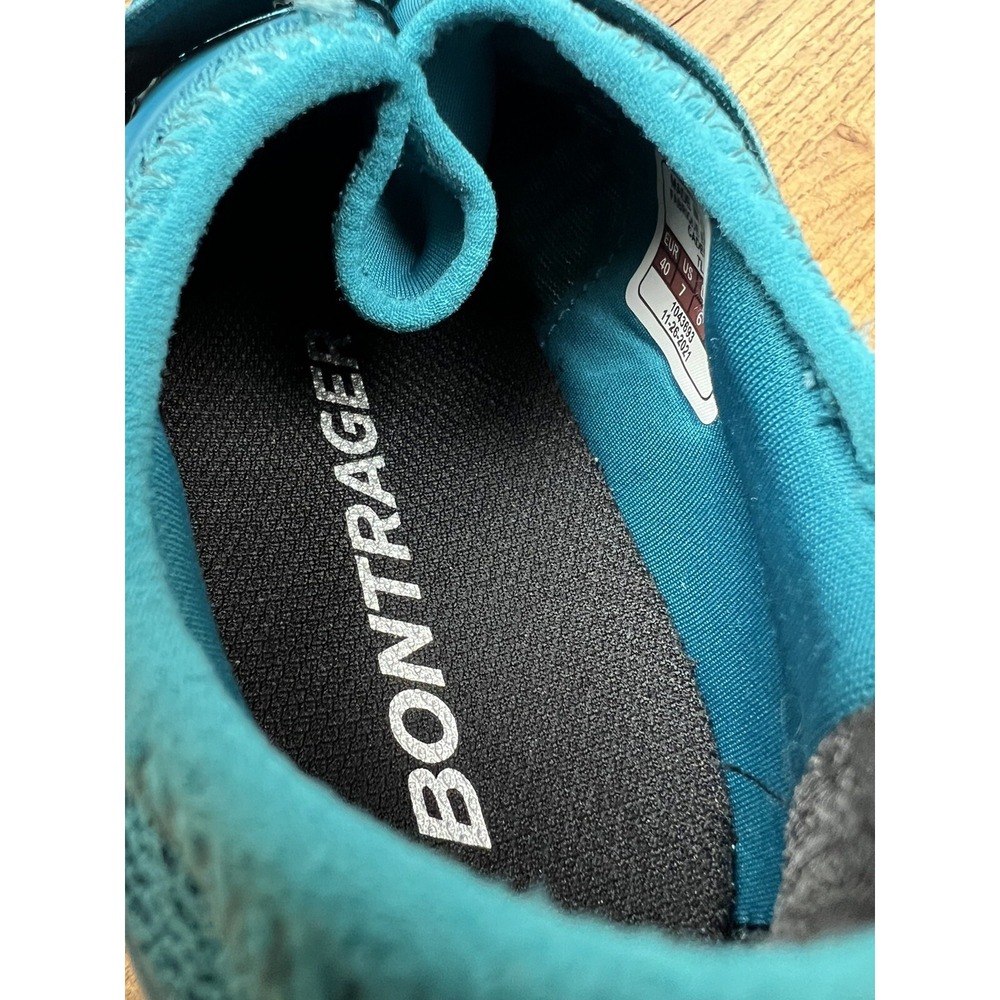 Bontrager Cadence Cycling Spin Workout Shoes Size 7 Teal Blue EUC - Picture 3 of 7